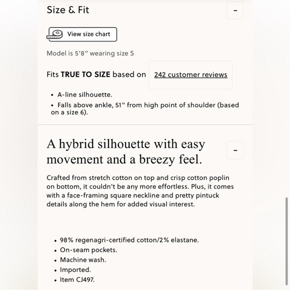 Drop Waist Mixy Dress in Natural - XS - Picture 6 of 7